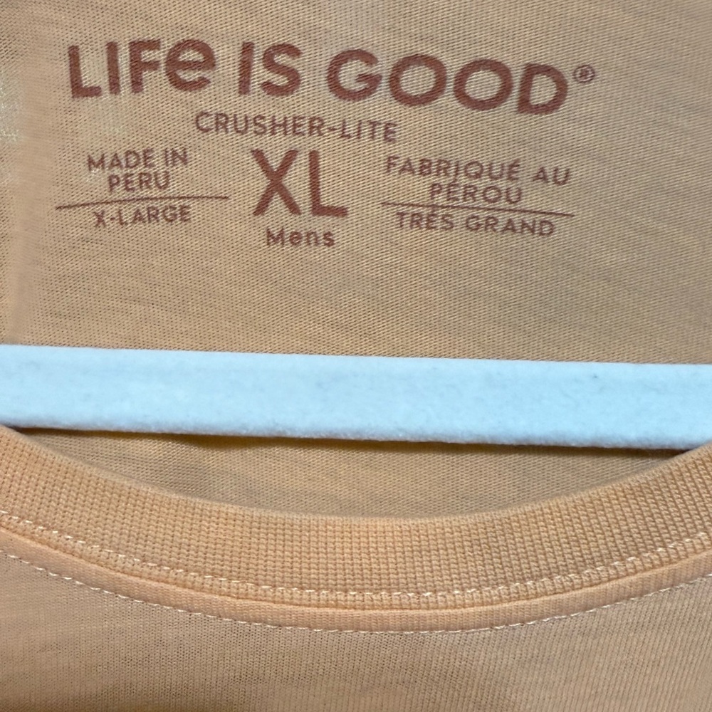Life Is Good Peach Crusher-Lite “everyday is Saturday”‎ graphic tee unisex sz XL - Picture 3 of 7